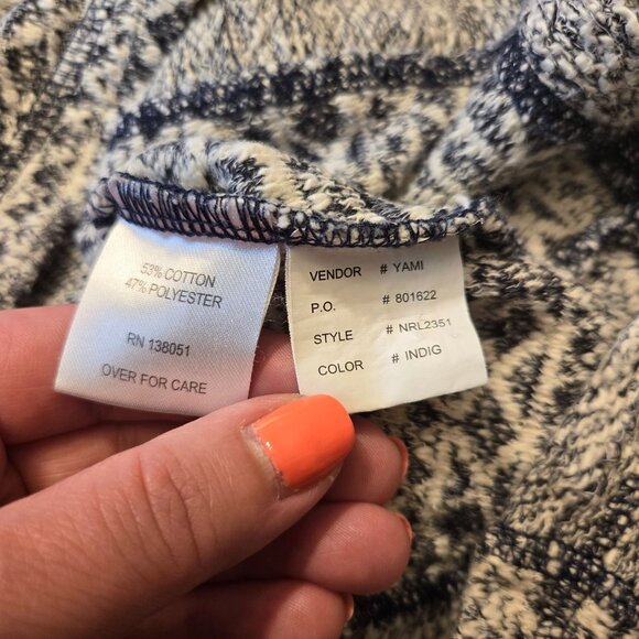 North River Quarter 1/4 Button Long Sleeve Pullover Sweater Women's Large - Picture 9 of 12